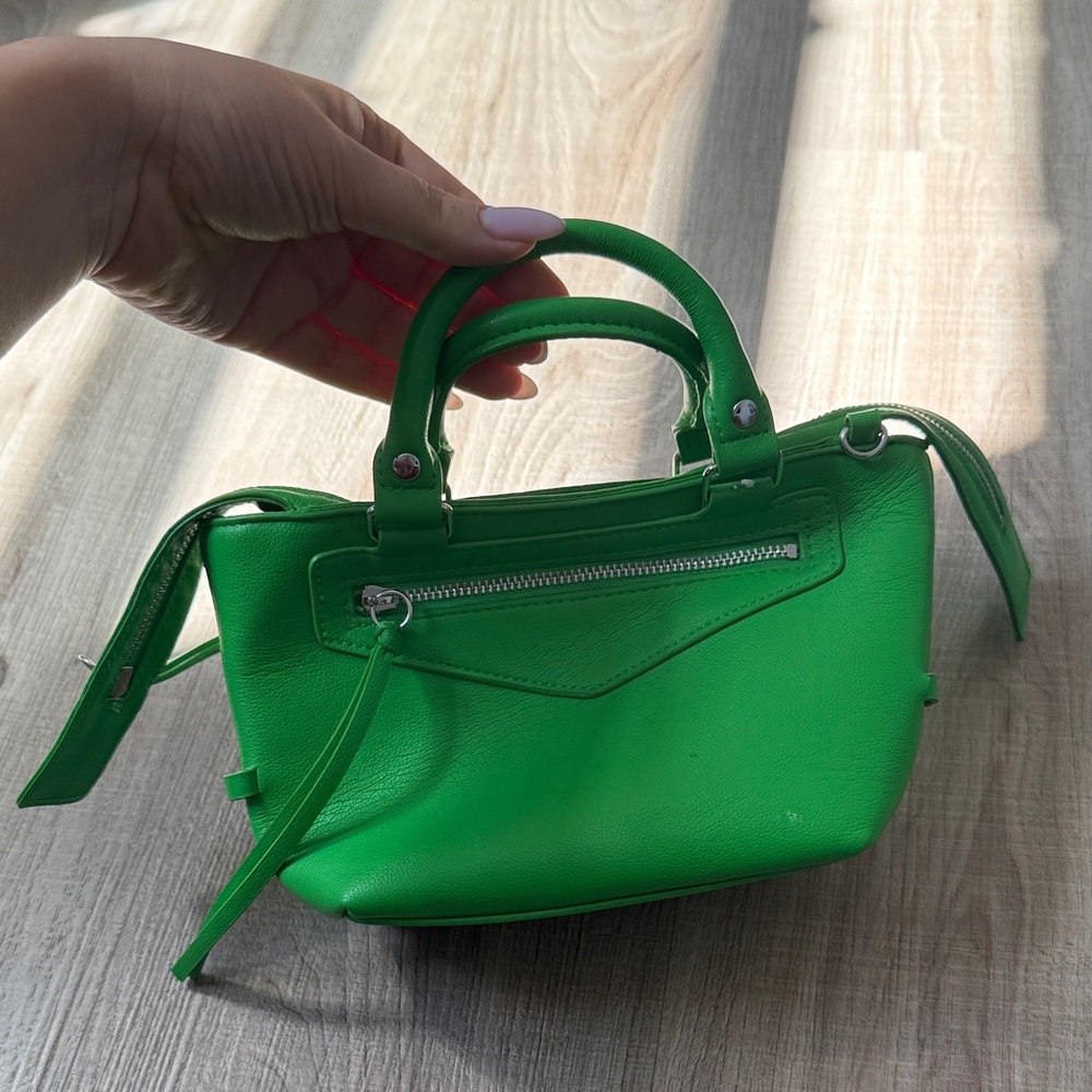 Green Faux Leather Handbag